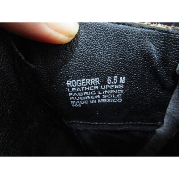 Steve Madden Rogerrr Black Brown Leather Zip Knee High Riding Boots Sz 6.5 M - Picture 11 of 11